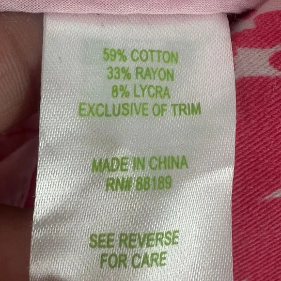 Lilly Pulitzer Cotton Blend Pink Zebra Print Barbie Capri Pants Womens Size 2 - Picture 7 of 13